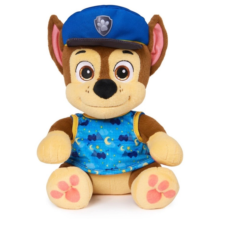 PAW PATROL Chase Sleepy Plush with Reversible Outfit. NEW